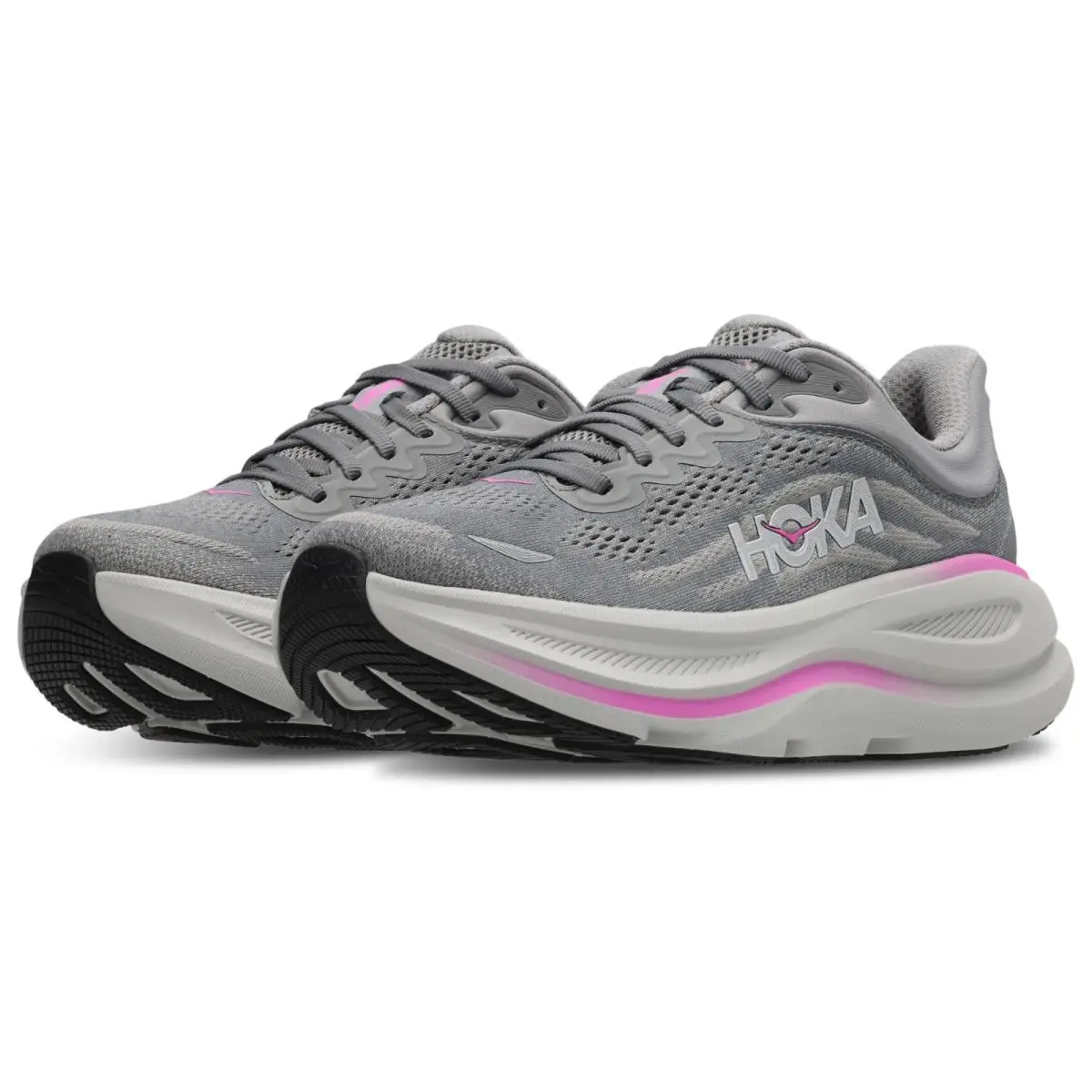 Hoka One One Bondi 9 1162012-GYST Women`s US 4 B Gray Road Running Shoes RHS9402