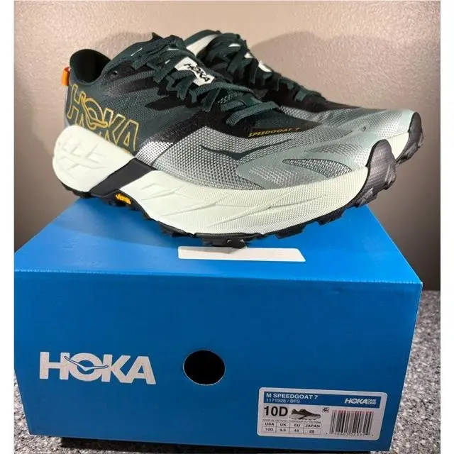 Hoka Speedgoat 7 Men`s 1171928/BFS Bay Leaf Sea Glass Sz 10D