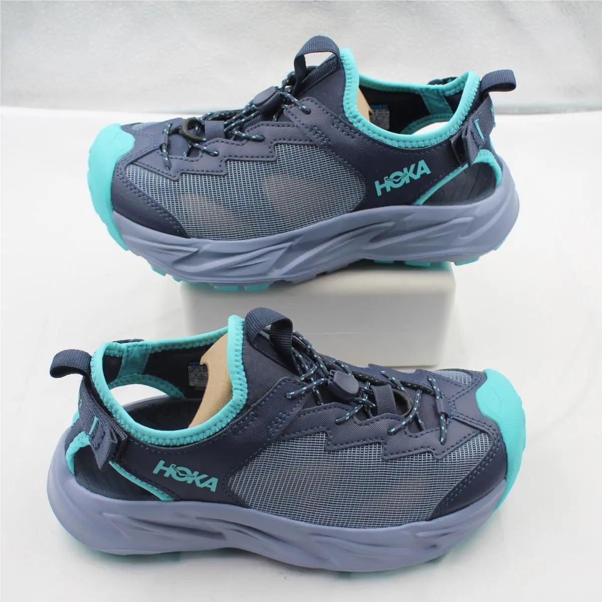Hoka Hopara 2 Kids Size 5.5 Youth Hiking Water Sandals Nautical Dusk Cielo Blue