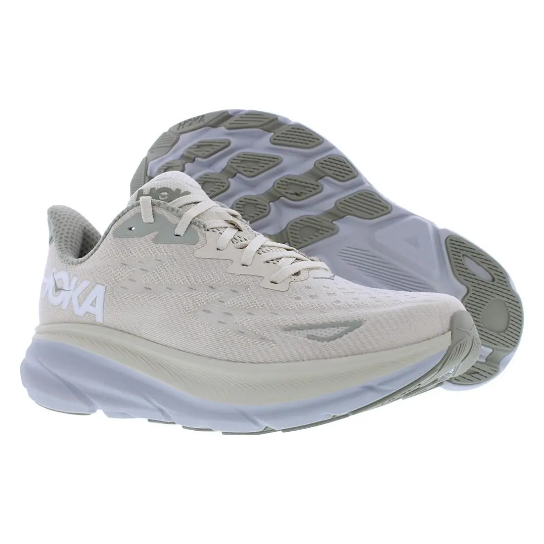 Hoka Clifton 9 Mens Shoes Size 8.5 Color: Oat Milk/barley