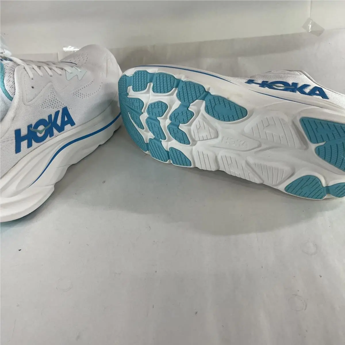 Hoka shoes - Hoka One One Clifton 10 Wide - 1162000 WTCL - White / Cielo Blue (UPC: 197634750613) 5