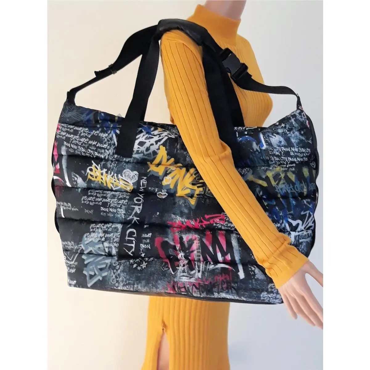 Dkny Nora Weekender Duffle Bag with Graffiti Print by DKNY