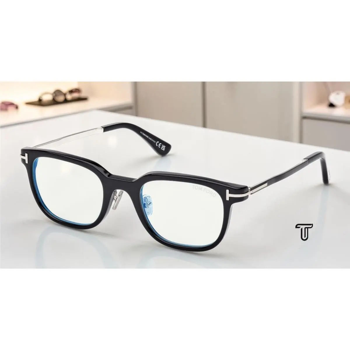 FT6022 D B 005 Black Other Demo Lens 52 mm Men`s Eyeglasses by Tom Ford