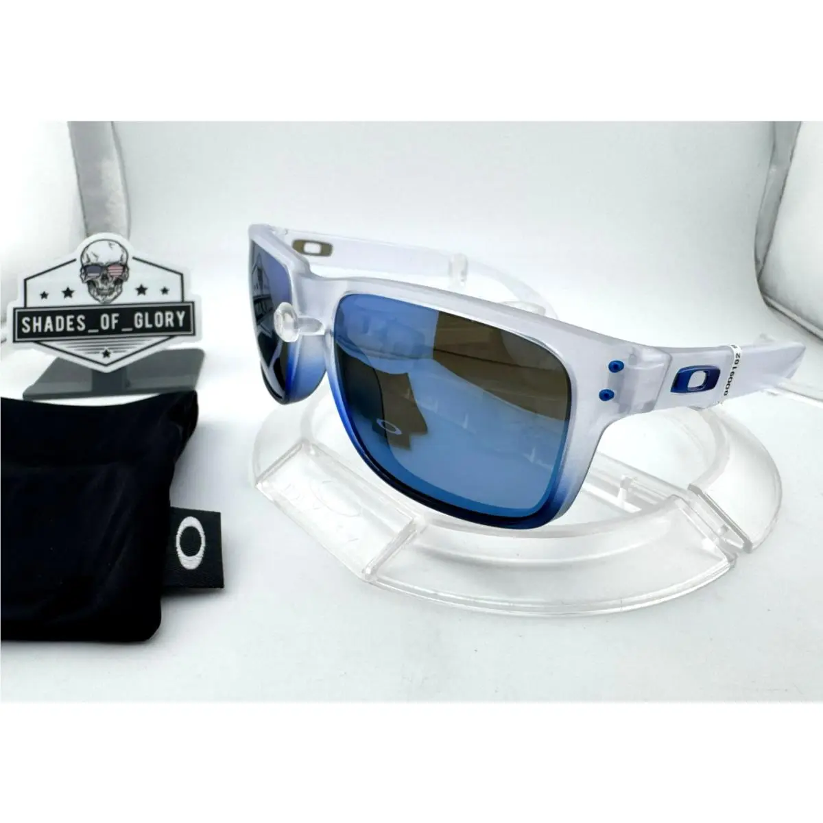 Holbrook Sapphire Mist Clear Fade Blue Aftermarket Polarized Sunglasses 1 by Oakley
