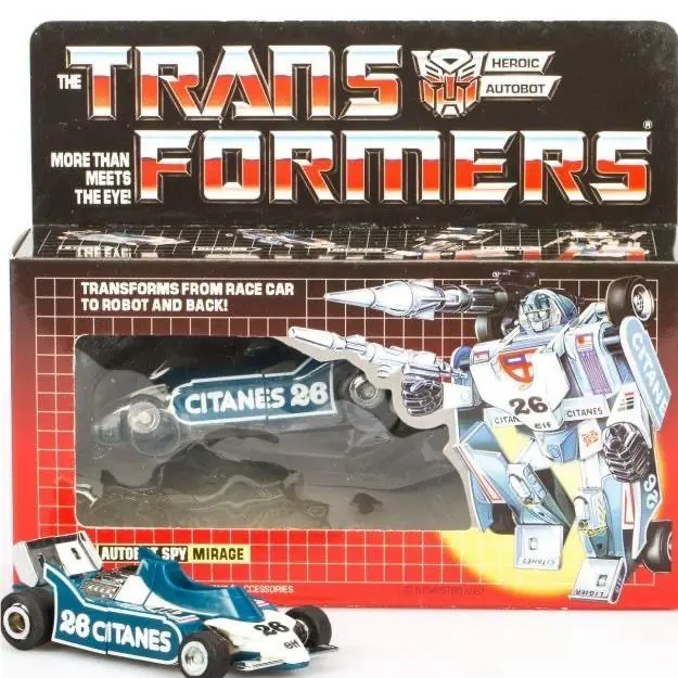 Transformers G1 Mirage Autobot Spy F1 Race Car Reissue Retro Action Figure Toy