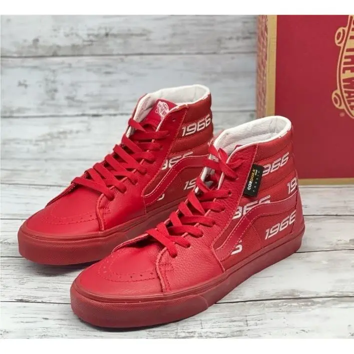 SK8 Hi Cordura Chili Pepper Red Athletic Shoes Skate Sneakers by Vans