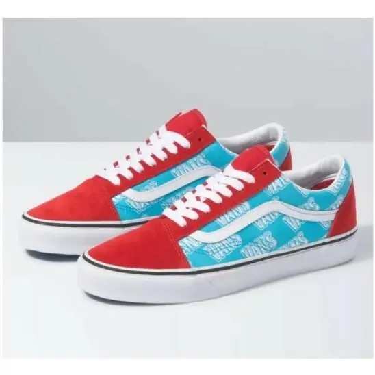 Old Skool Retro Mart VN0A3WKT40L Men`s Skate Shoes Blue/red by Vans