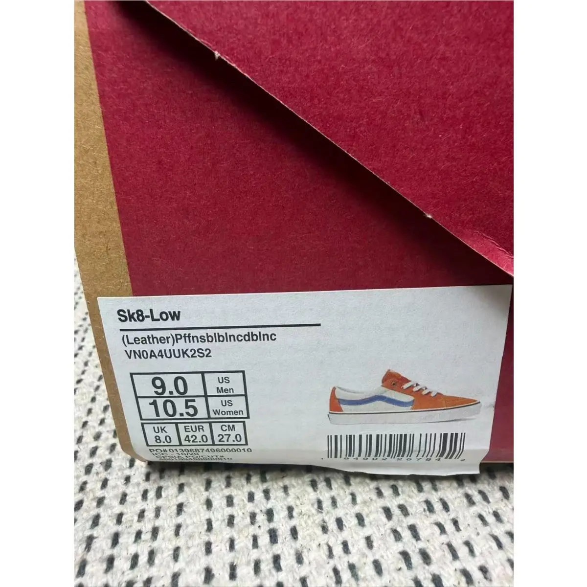 Vans shoes - VN0A4UUK2S2 - VN0A4UUK2S2 - Orange 1