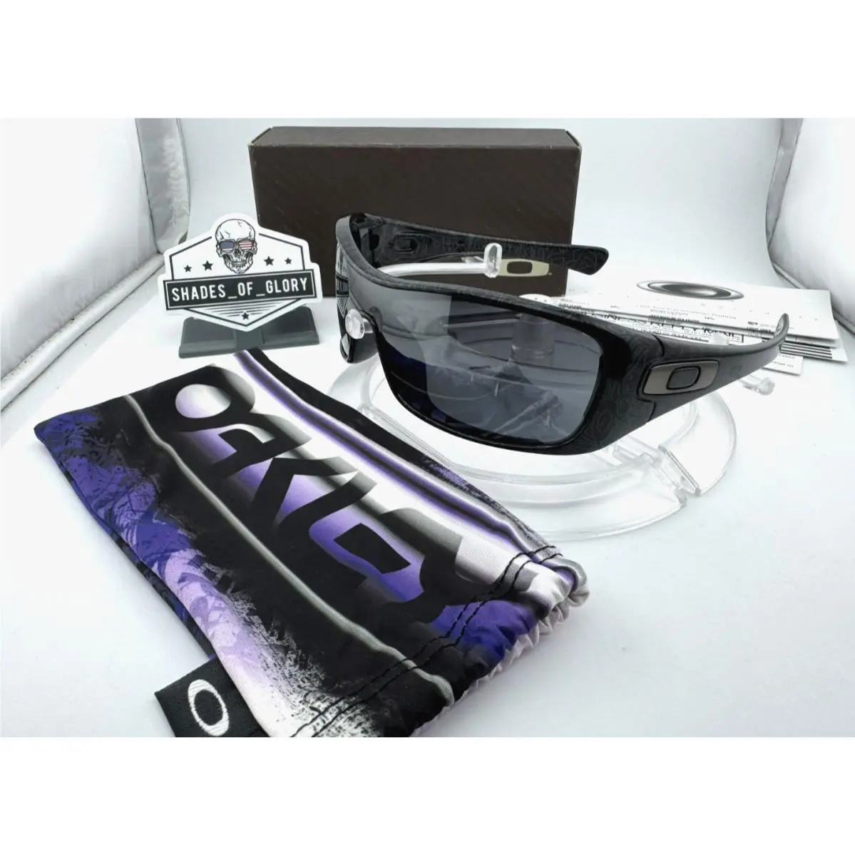 Antix Black History Text W/ Black Iridium Polarized Sunglasses 24-234 by Oakley