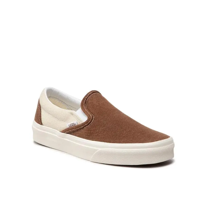 Women`s Classic Slip-o Fabric Sneakers VN0A5JMHBUE1 - Brown Size 6.5 by Vans