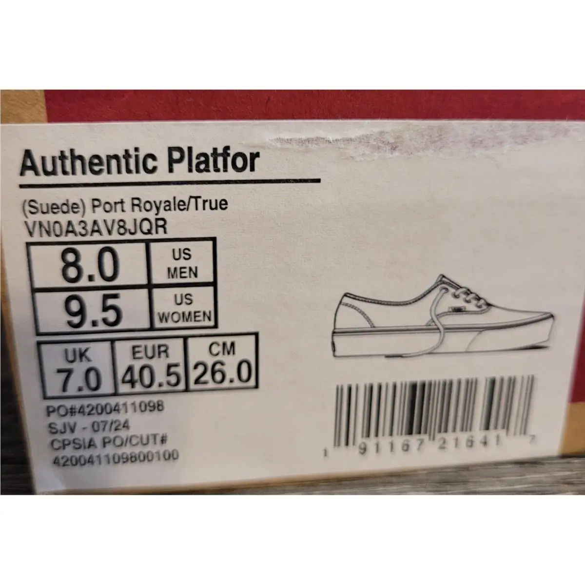 Vans shoes - VANS Authentic Platform - Authentic Platform - Red 6
