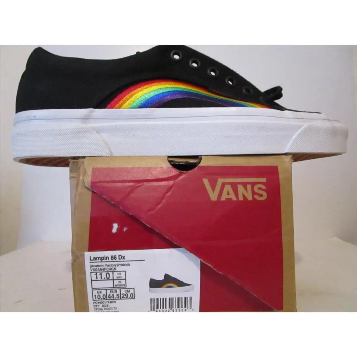 Pride Anaheim Factory Unisex Lampin 86 DX Black Size 11 Mens by Vans