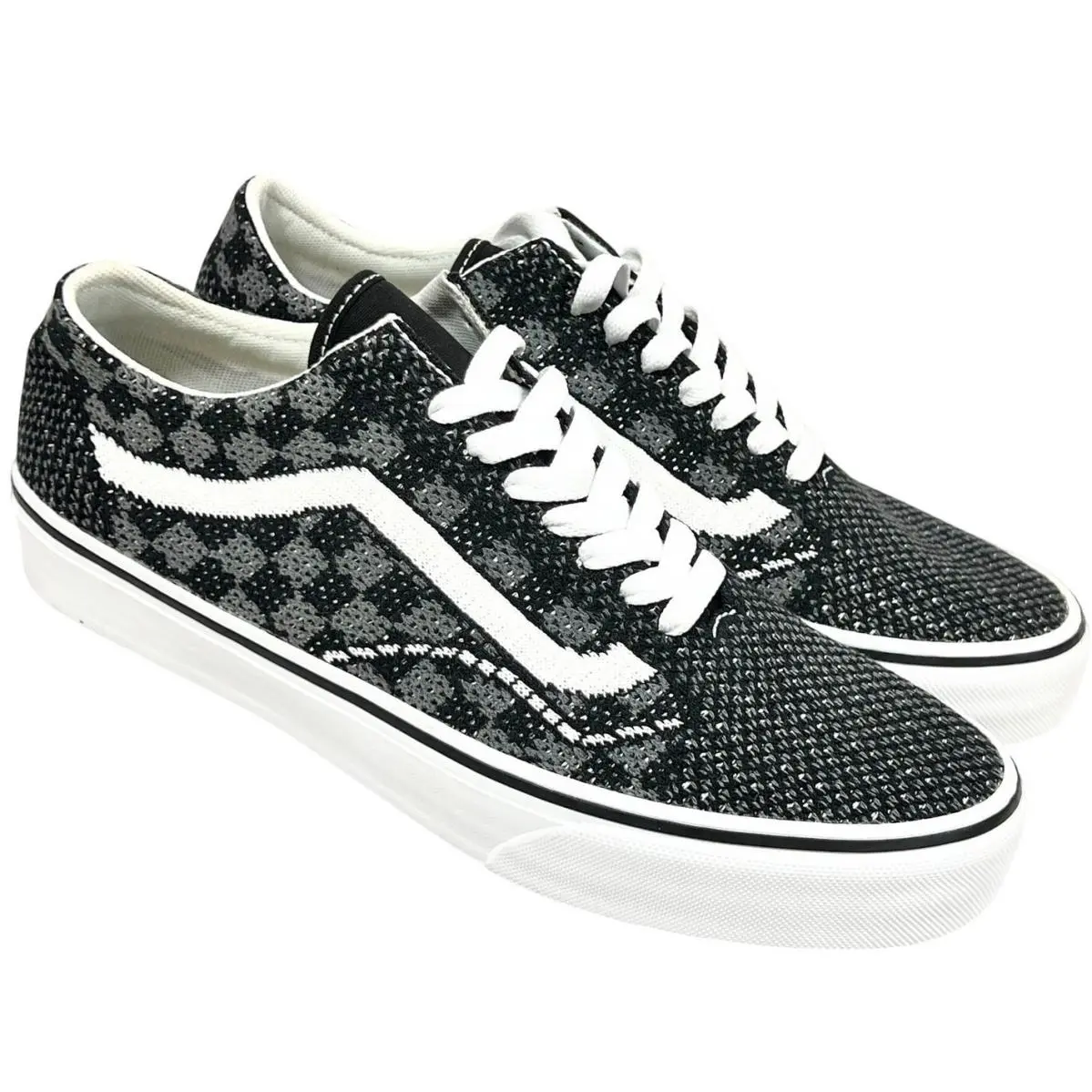 Old Skool 36 EK Knitted Upper Trainers Black Grey Checkerboard M9 W10.5 by Vans