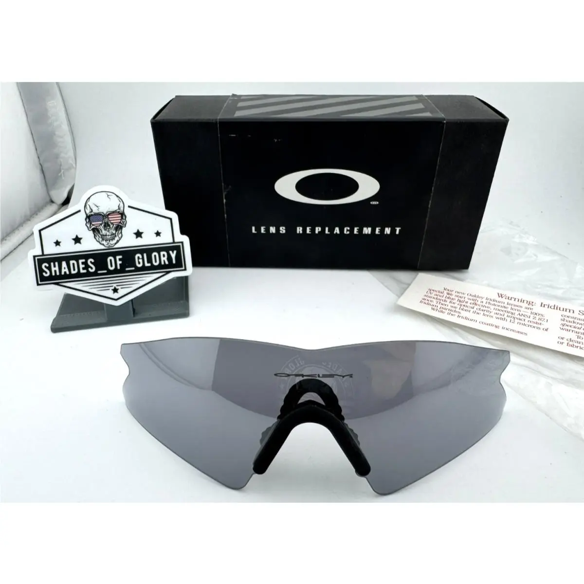 M Frame Sweep Slate Iridium Lens Nose Pad Sunglasses Vtg Box by Oakley