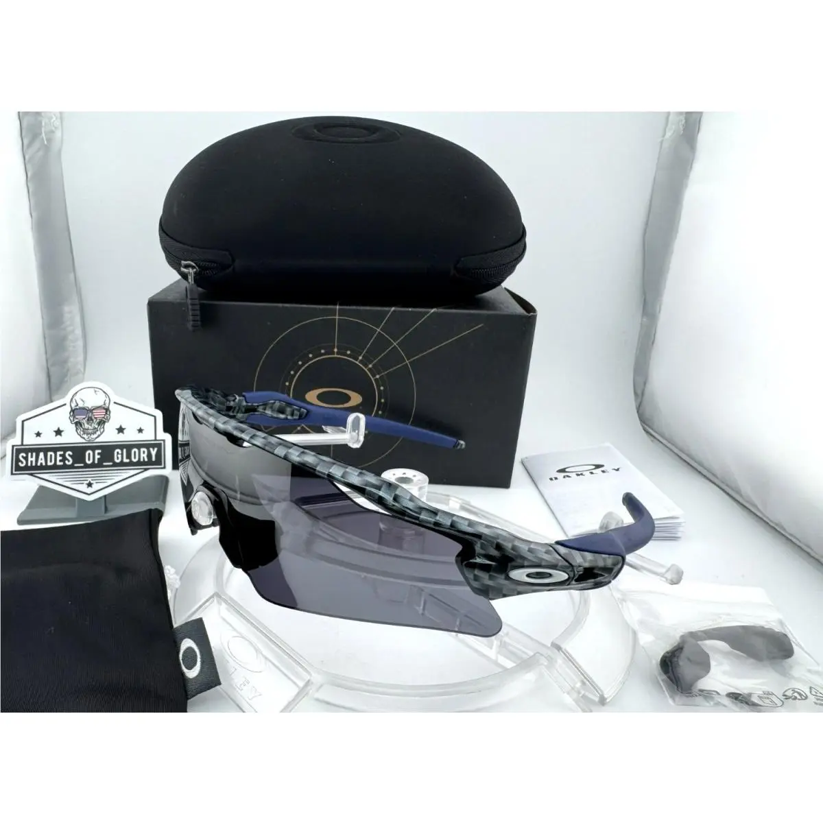 Radar EV Sprint Custom Carbon Fiber Navy Prizm Black Iridium Sunglasses by Oakley