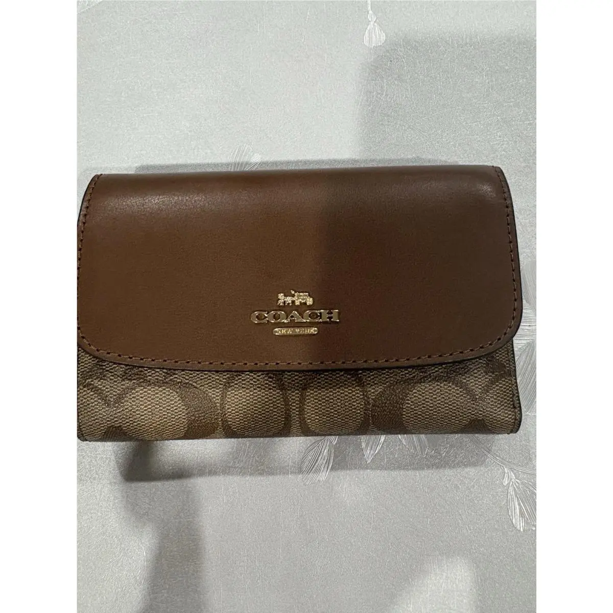 Envelope Compact Wallet Beige Tan by Coach
