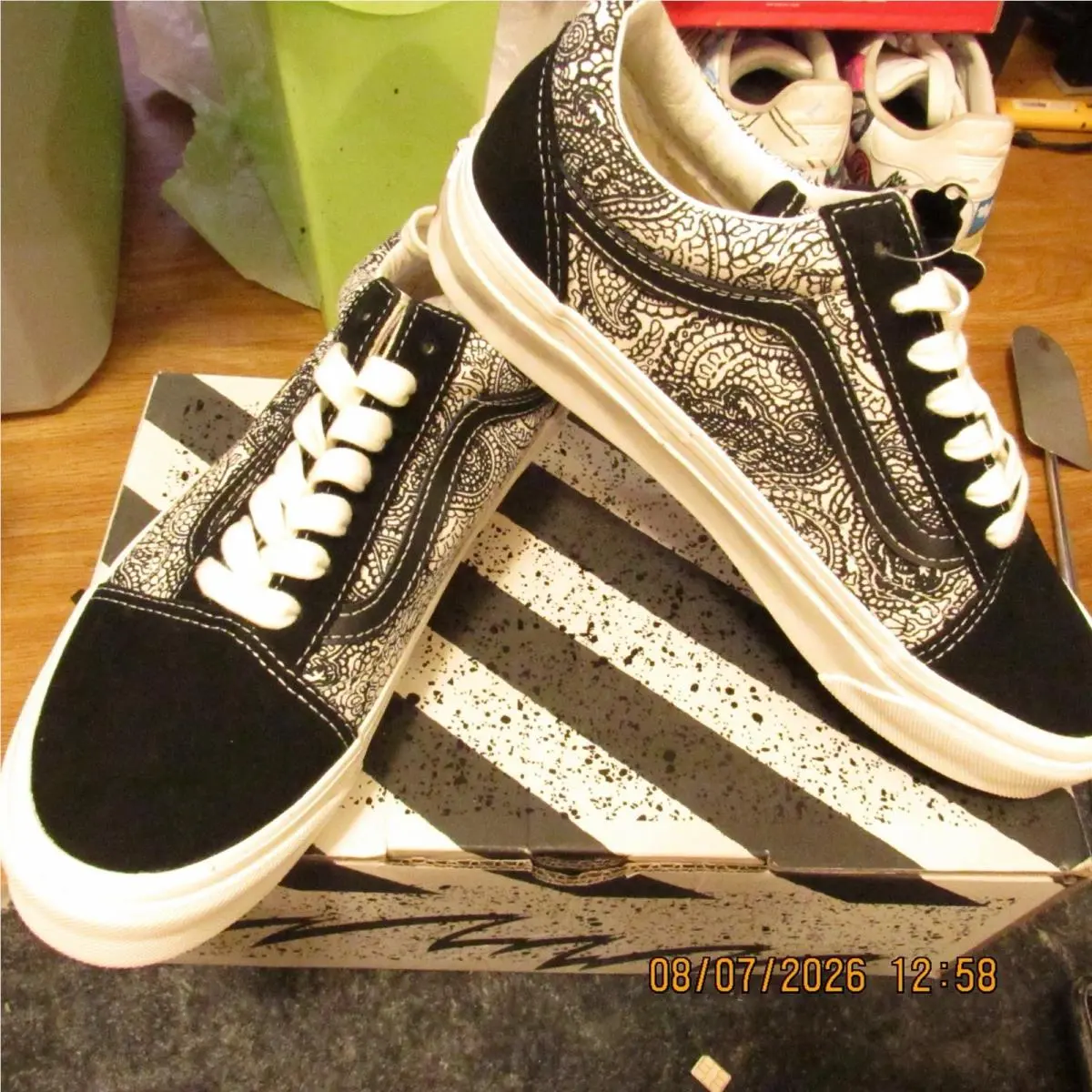 Og Old Skool L Suede Canvas Dragon Black Size 6 by Vans