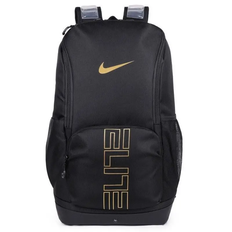 Varsity Elite Backpack 32L Black Metallic Silver Unisex Black gold by Nike