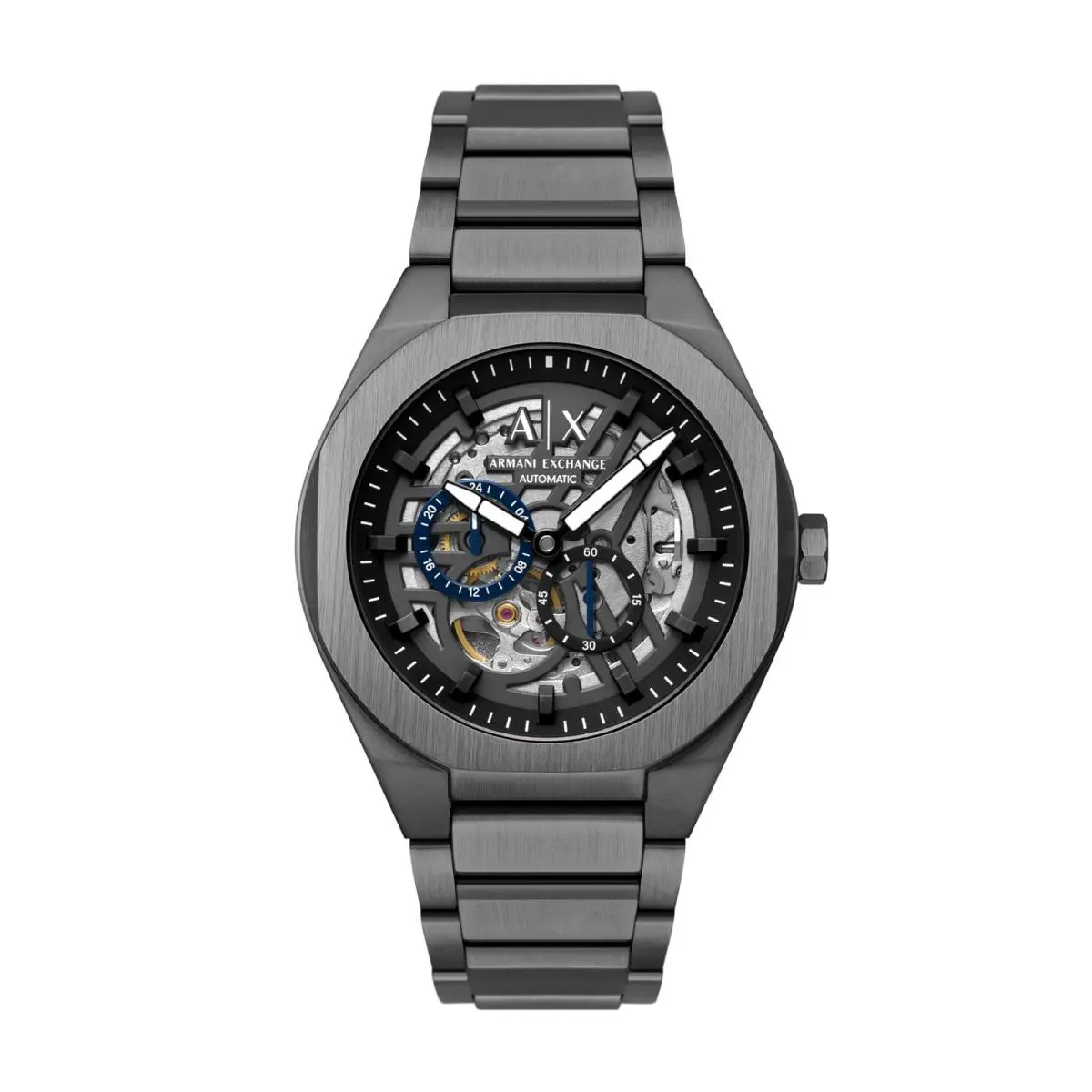 A X Sync Automatic Watch For Men Gunmetal Stainless by Armani Exchange