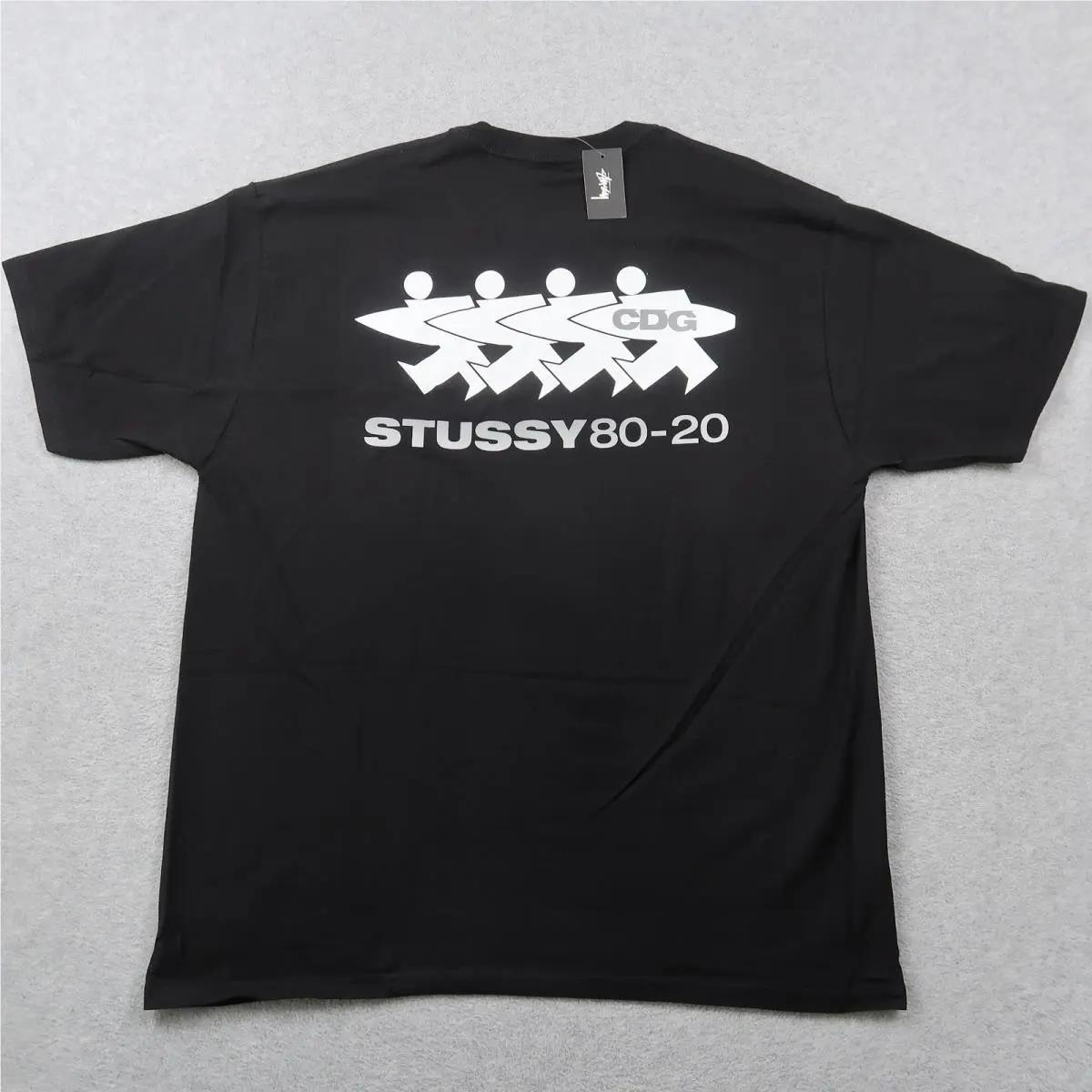 Stussy Cdg Surfman Tee Black XL 40th Anniversary T-shirt