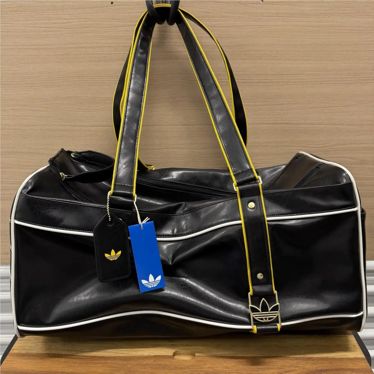 Originals Premium Weekender Bag Black Yellow KE2330 by Adidas
