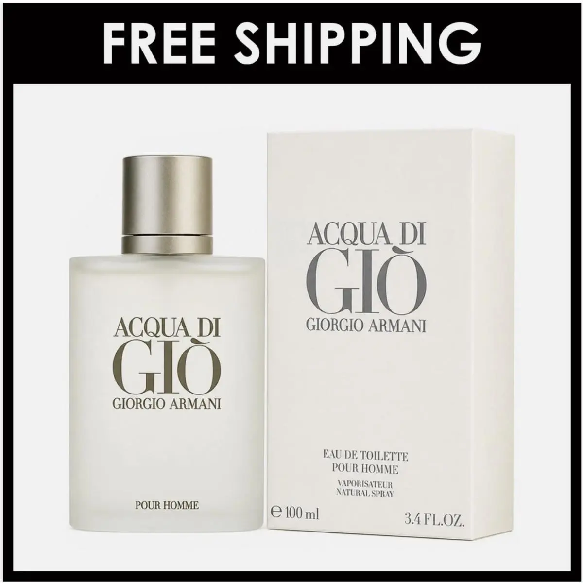 Giorgio Armani Acqua Di Gio 3.4oz / 100ml Eau De Toilette Men`s Spray