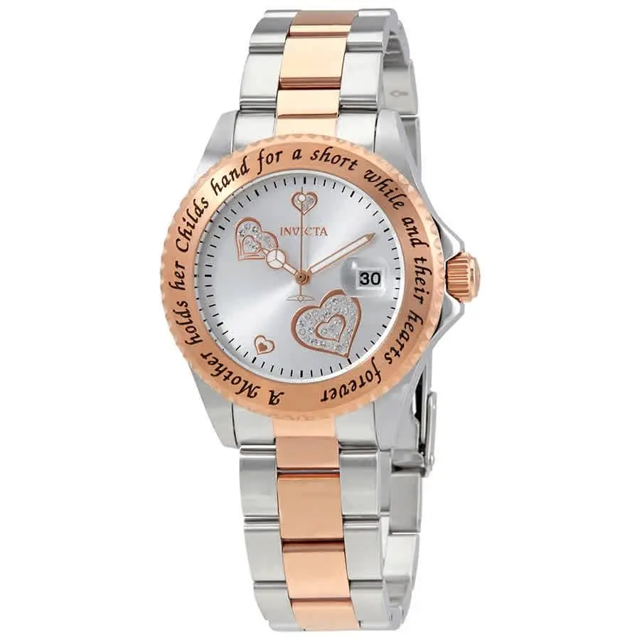 Angel Silver Crystal-set Dial Ladies Watch 14731 by Invicta