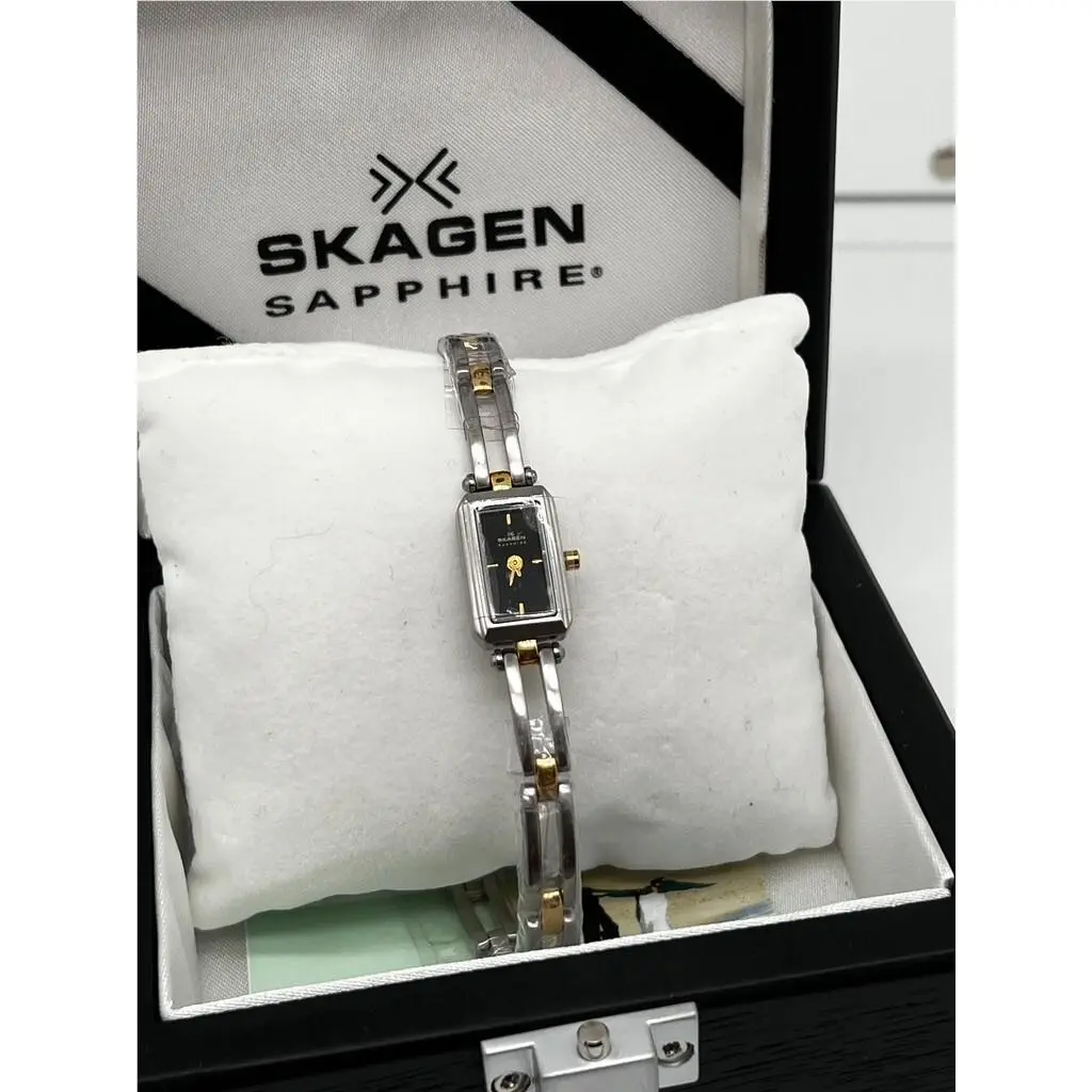 Ladies Watch Bracelet Sapphire Rectangle SS SP13SGXB by Skagen