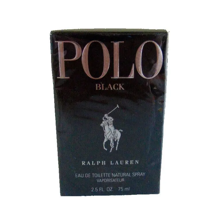 Polo Ralph Lauren Black Men`s 2.5 Fl oz /75 ml Eau de Toilette Box