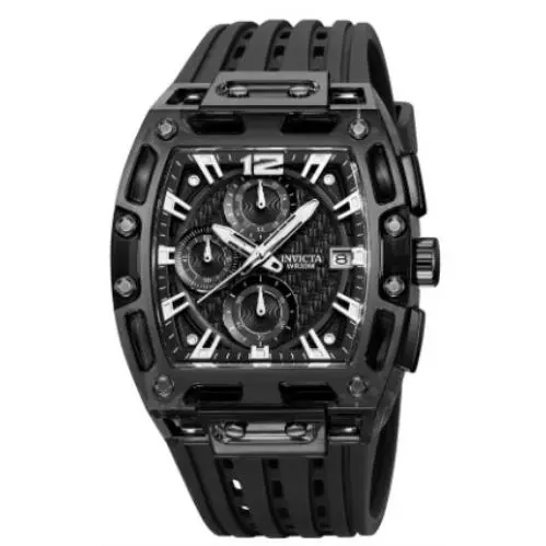 Invicta S1 Rally Allogrip Men 42mm Black Case Dial Black Band Quartz - 70146