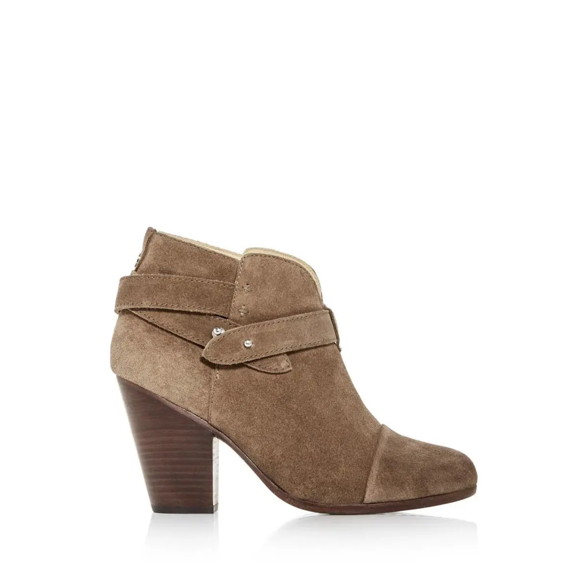 Rag Bone Womens Taupe Suede Beige Wrap with Pushpin Harrow Cap Booties 39.5 - Beige