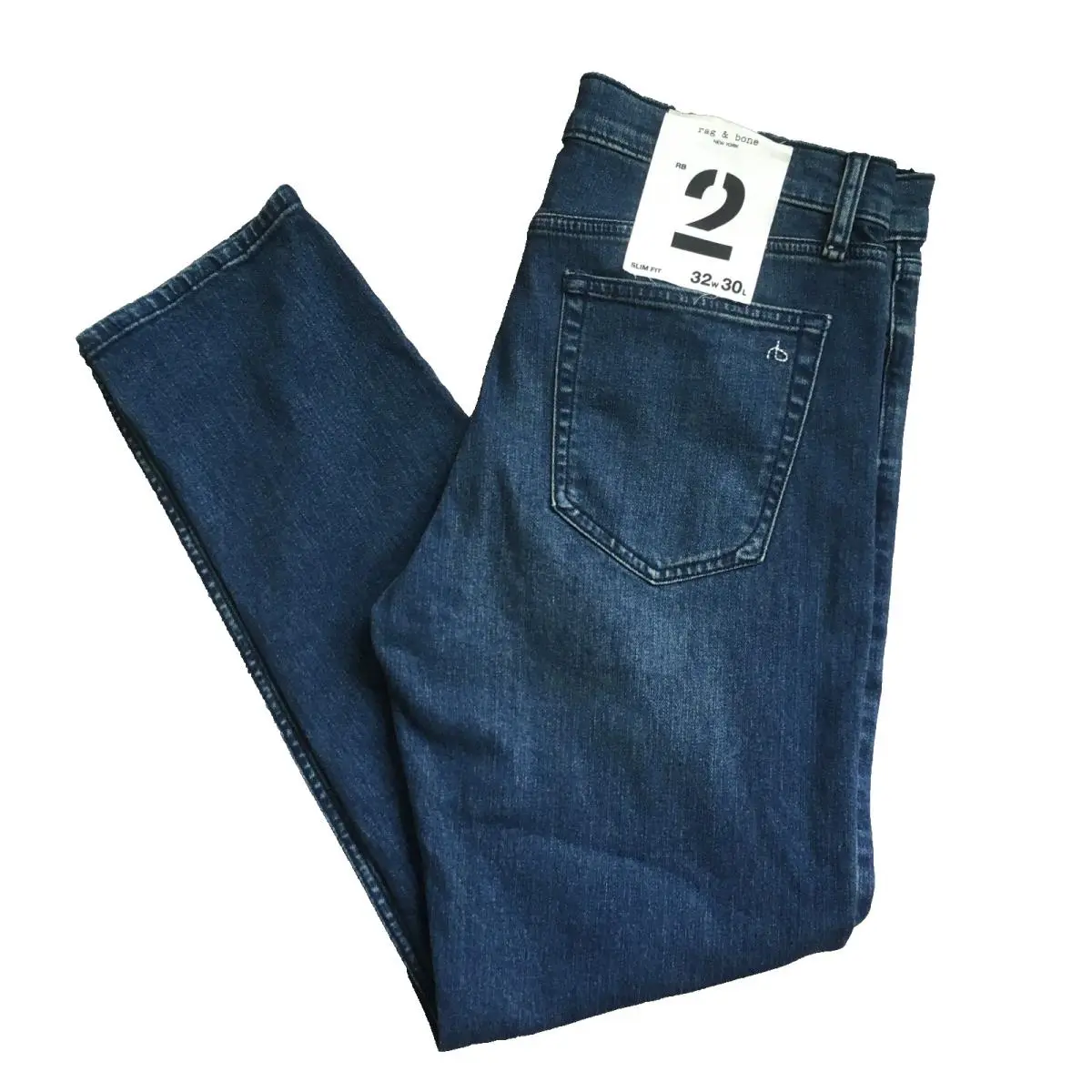 Rag and Bone York Slim Fit RB 2 32x30 Quincy Blue Jeans Men`s