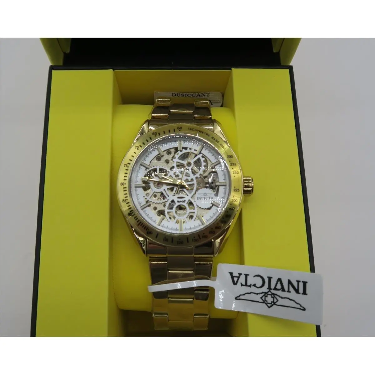 Invicta Objet D Art Excelsior Automatic Men`s Watch w/ Skeleton Dial - 43mm Gold
