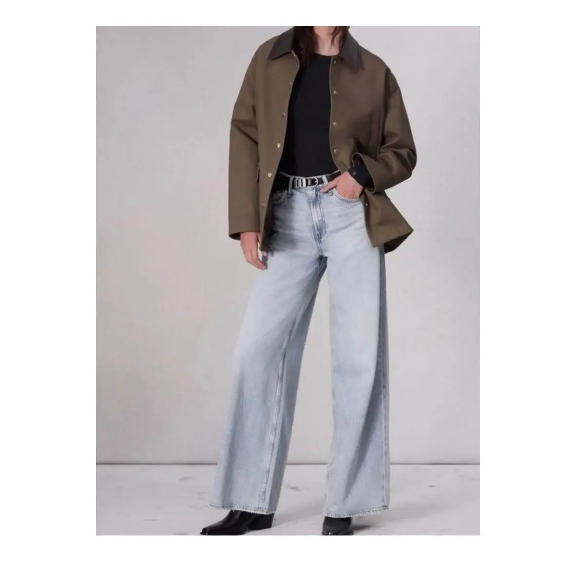 Rag Bone Sofie High-rise Ultra Wide Featherweight Jeans Kierra Light Wash 27