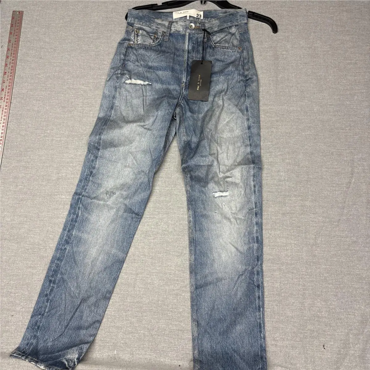Rag Bone Miramar Serena High Rise Crop Jeans Light Wash Pants Size 23