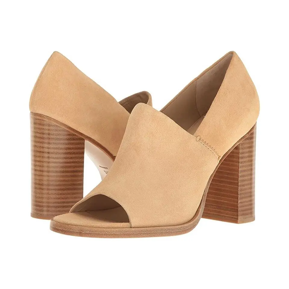 Rag Bone 270120 Women`s Myra Dune Suede Peep Toe Suede Heels Dune Size 11 M