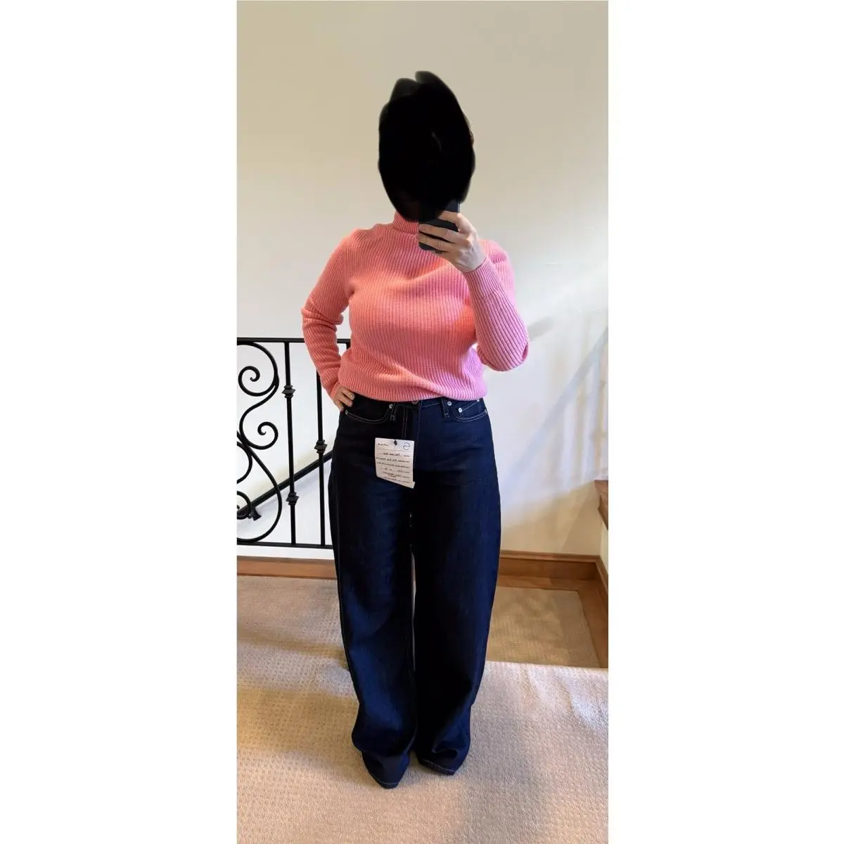Rag Bone High Rise Wide Leg Dark Wash Jeans Sample 26