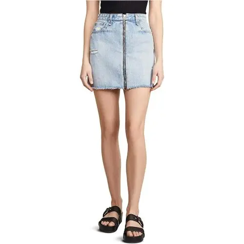 Rag Bone Jean Women`s Anna Denim Mini Short Skirt Mandy Blue Size 26