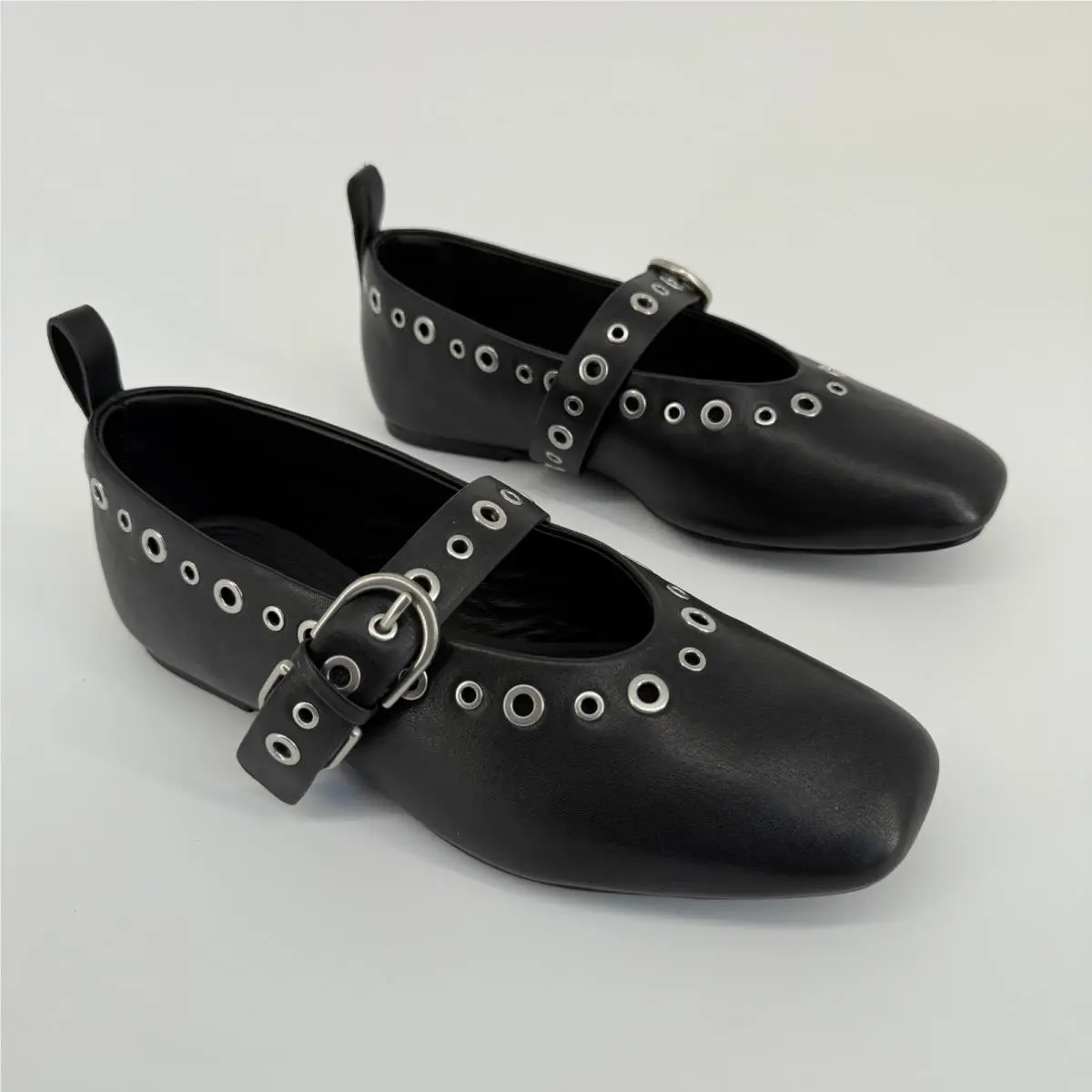 Rag Bone Spire Mary Jane Flat Size 7.5 8 EU 38 Grommets Ballet Punk Rock Biker