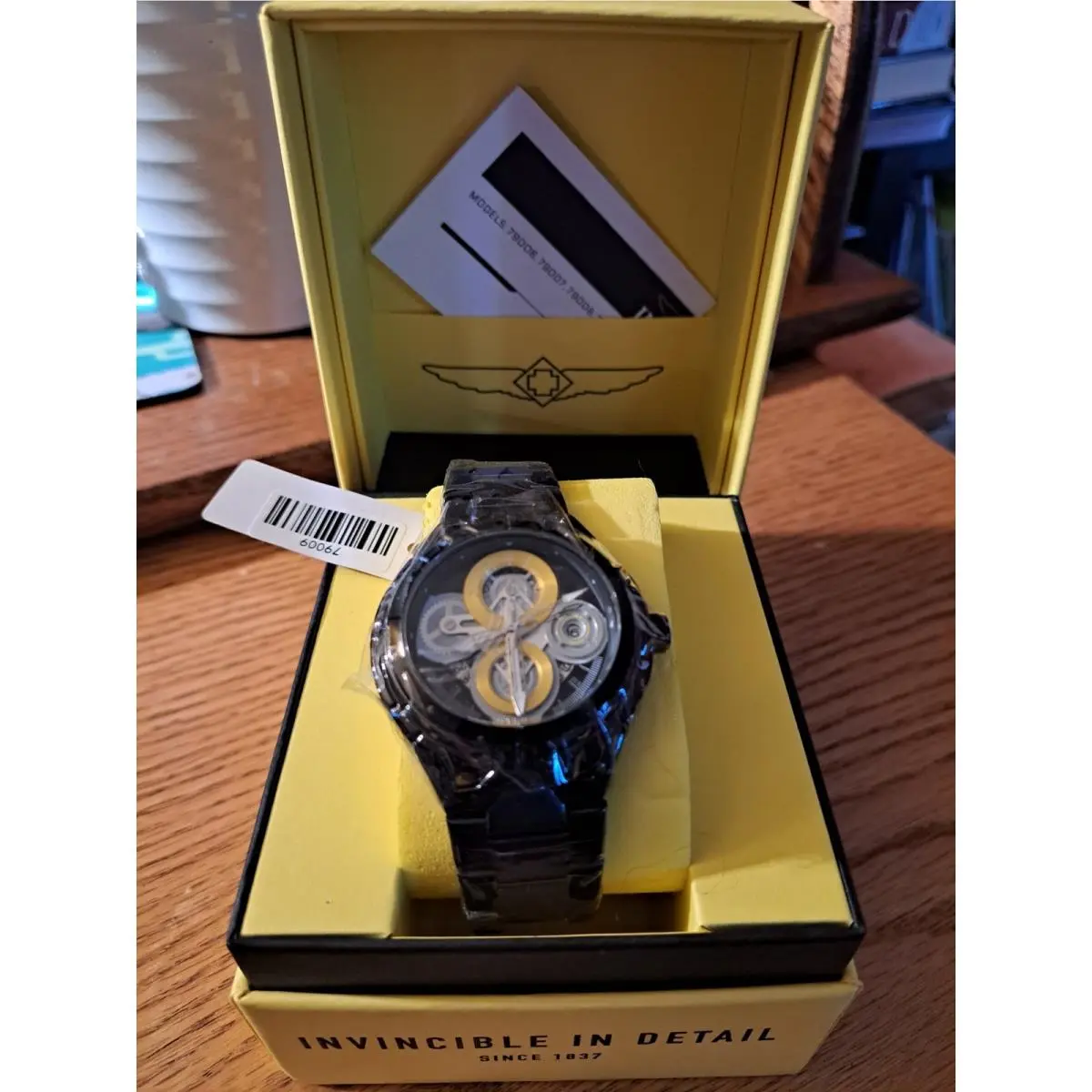 Invicta S1 Rally Men`s Watch 44mm Black Steel Chronograph Multi Dial