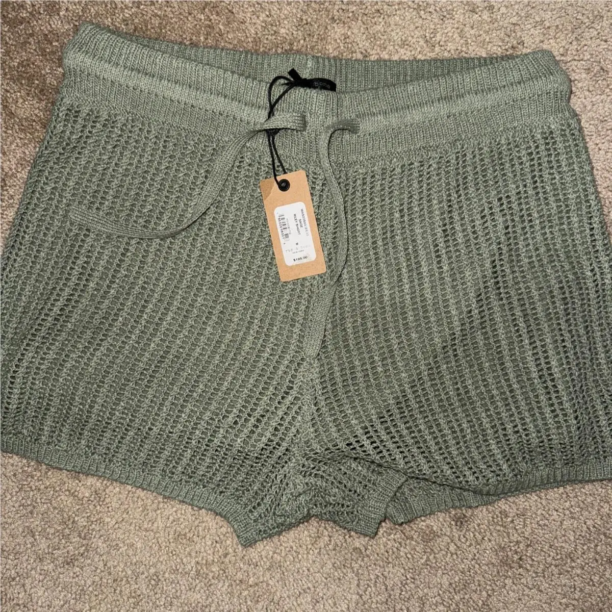 Rag Bones Age Green Riley Shorts Retail Nwt. Size Medium Drawstring