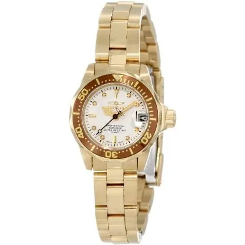 Pro Diver White Dial Rose Gold-tone Stainless Steel Ladies Watch 11444 by Invicta
