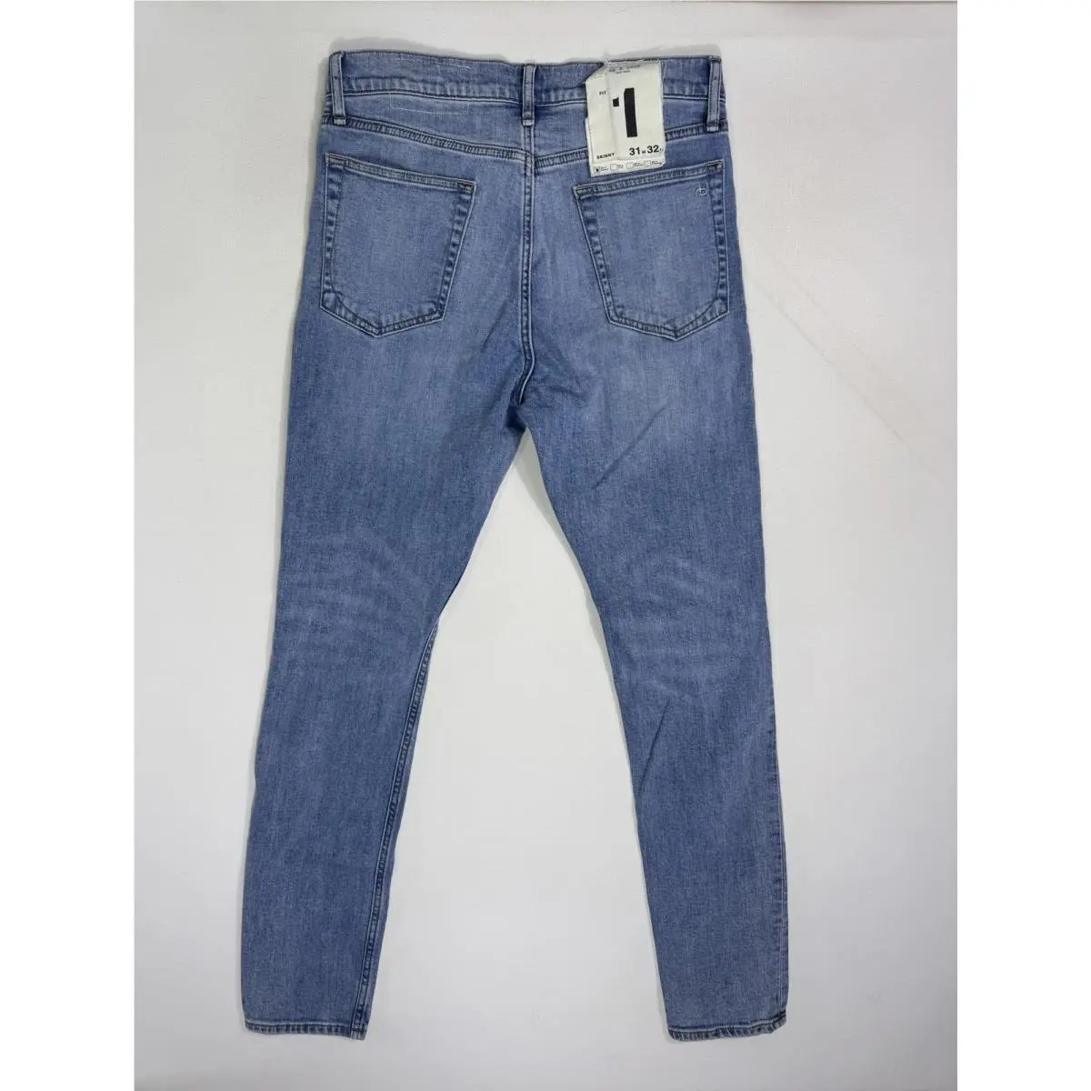 Rag Bone Mens 31x32 Fit 1 Skinny Jeans Medium Blue Wash Stretch Denim