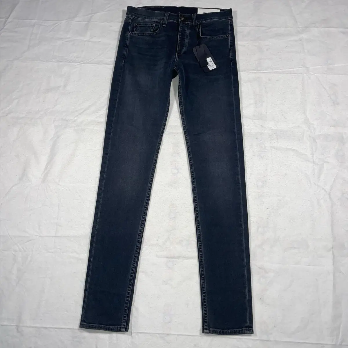 Rag and Bone 30 Fit 1 Extra Slim Deep Blue Minna Jeans Classic Cotton