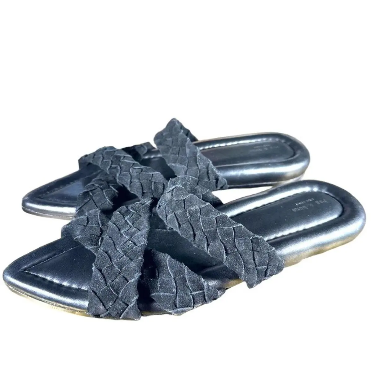 Rag Bone Slide Sandal 38 8 Flat Pointed Toe Designer Minimalist Black Lewis by Rag & Bone