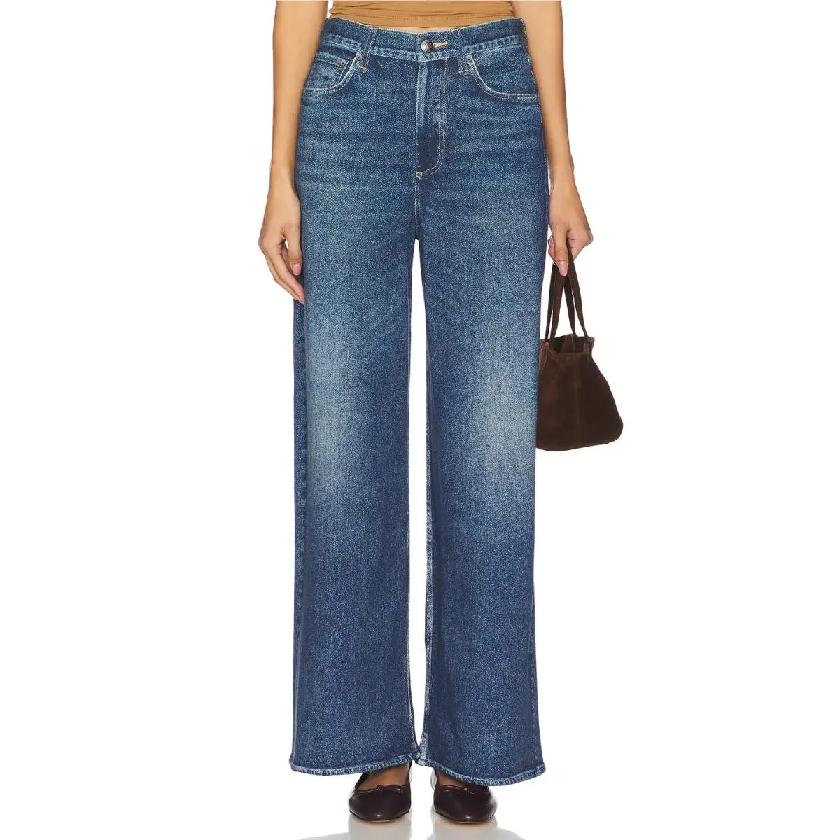 Rag Bone Miramar Sofie Ankle in Grove Wide Leg Jean Sweat Pants 27