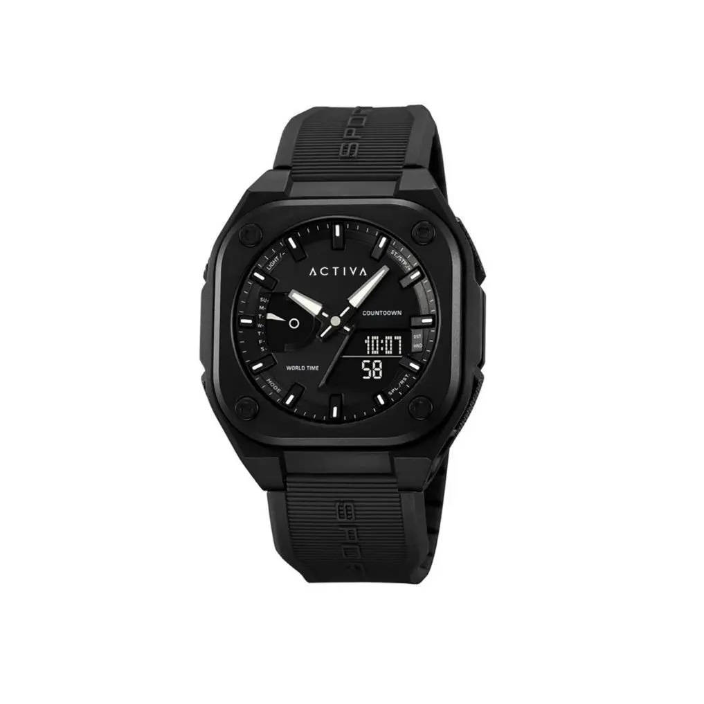 Activa X Invicta Men`s Digital Watch 44.8mm Black ACW2328-004