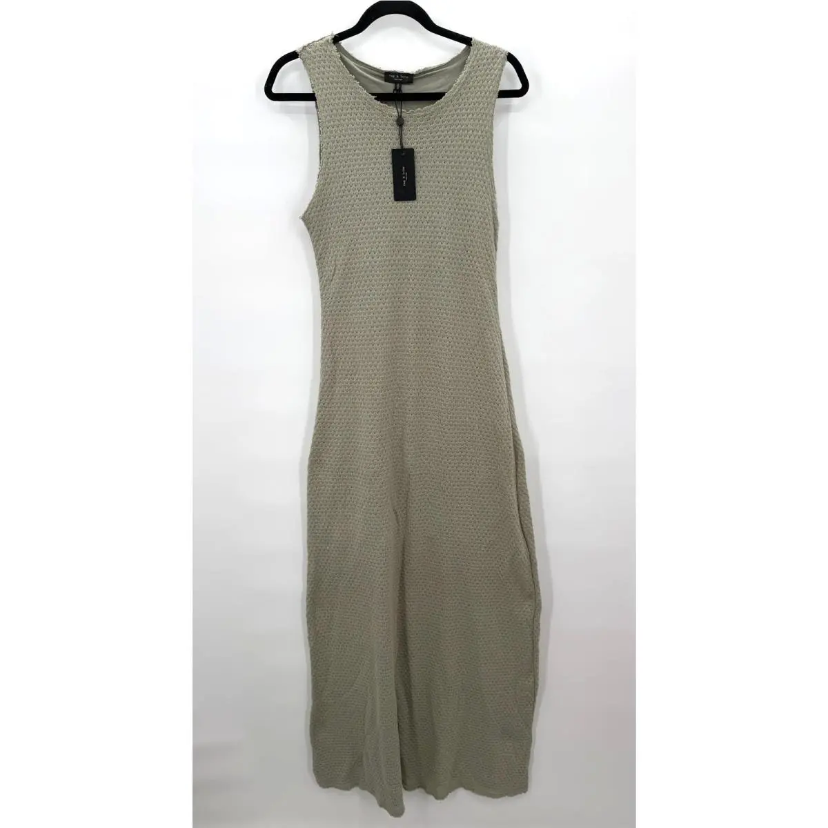 Rag Bone Carine Crochet Moss Green Sleeveless Tank Maxi Dress Size Medium