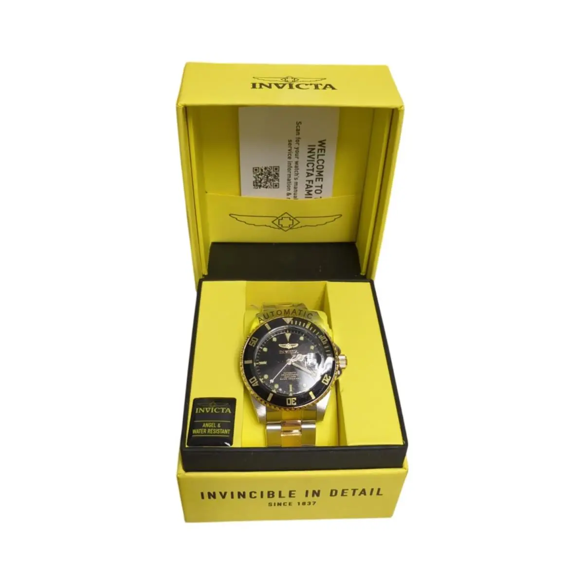 Invicta Men`s Pro Diver Automatic 44mm Stainless Steel Watch Black Dial 36973