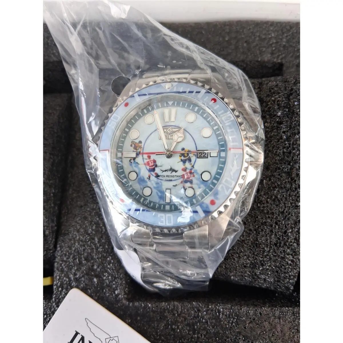 51058 Pro Diver Visions From Above Hockey 43mm Quartz Steel Watch by Invicta